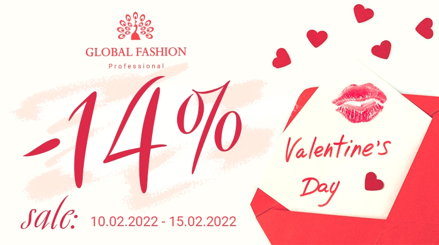 DISCOUNT - 14%. GIVING LOVE FOR VALENTINE'S DAY!